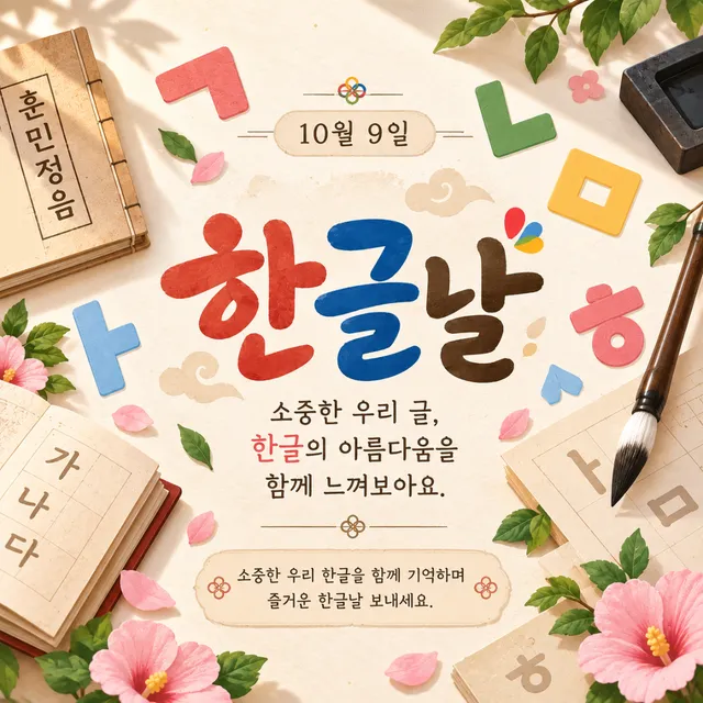 모바일 한글날 기념 이미지