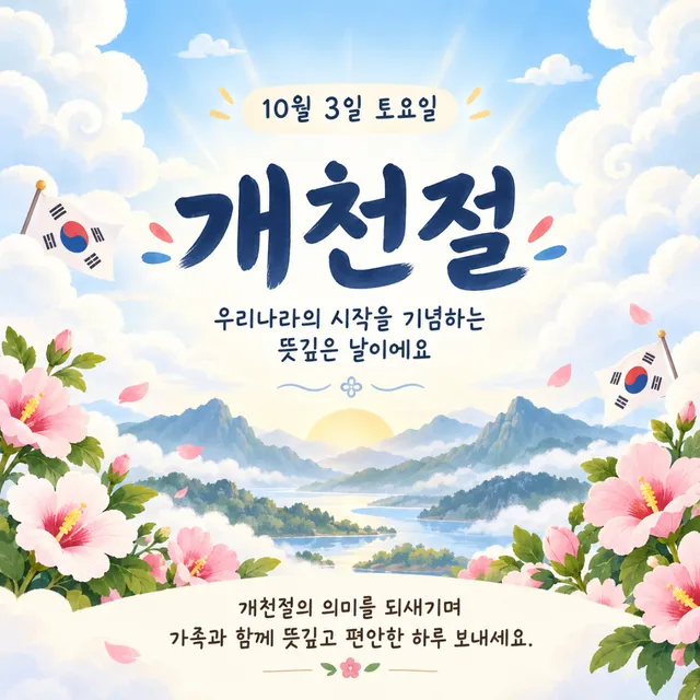 모바일 개천절 기념 이미지