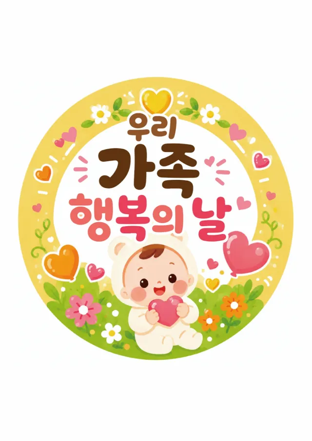 우리가족 행복의 날 라벨